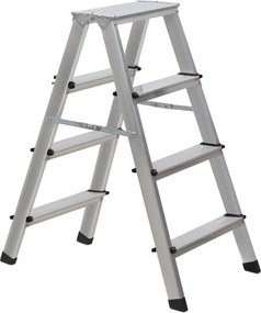 Σκάλα Double Step Perilla αλουμινίου 4+4 σκαλοπάτια 82,5εκ.