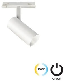 Σποτ Φωτιστικό Ράγας LED IP20 10W 3000K Magnetic On-Off Viokef-4244001S-Λευκό 4244001S