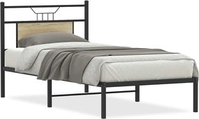 vidaXL Πλαίσιο Κρεβ. Χωρ. Στρώμα Sonoma Δρυς 90 x 190 εκ. Επεξ. Ξύλο