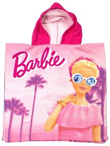 Πόντσο Θαλάσσης Quick Dry Mattel Barbie 86 Pink DimCol