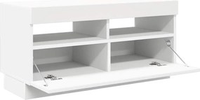vidaXL Έπιπλο Τηλεόρασης με LED Λευκό 80 x 35 x 40 εκ.
