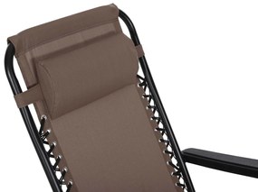 ΠΟΛΥΘΡΟΝΑ RELAX COMPANION HM5095.14 ΣΑΜΠΑΝΙ TEXTILENE-ΜΑΥΡΟ ΜΕΤΑΛΛΟ 67x145x110Υεκ.