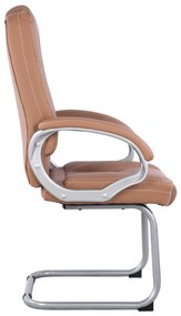 Καρέκλα επισκέπτη Dhara με PU camel 63x67x112Υ εκ.
