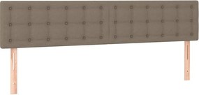 vidaXL Κρεβάτι Boxspring με Στρώμα Taupe 120x190 εκ. Υφασμάτινο