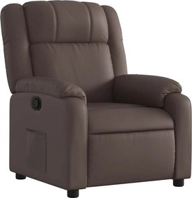vidaXL Πολυθρόνα Ανακλινόμενη Καφέ από Συνθετικό Δέρμα