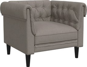 vidaXL Πολυθρόνα Chesterfield Taupe Υφασμάτινη