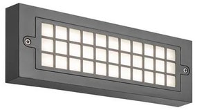 Απλίκα Φωτιστικό Τοίχου LED 6W 3CCT IP65 Πλέγμα Senario Pro Eurolamp 145-52119 Ανθρακί