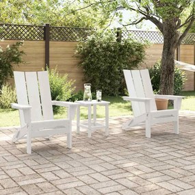 vidaXL Έπιπλα Χαλάρωσης Κήπου 3 pcs Λευκό 38 x 38 x 46cm Πλαστικό