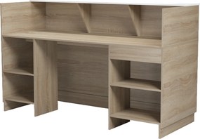 ΓΡΑΦΕΙΟ ΥΠΟΔΟΧΗΣ (RECEPTION) KRONIC HM2156.01 ΜΕΛΑΜΙΝΗ SONAMA/ΛΕΥΚΟ 180x70x110Υεκ.