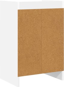 vidaXL Κομοδίνα Λευκό 40 x 30 x 60 cm Επεξεργασμένο Ξύλο