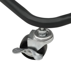 vidaXL Τρόλεϊ Κουζίνας 3 Επιπέδων Μαύρο 42 x 35 x 85 εκ. Σίδερο/ABS