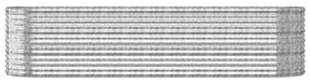 vidaXL Ζαρντινιέρα Ασημί 296x80x68 εκ. Γαλβανισμένος χάλυβας