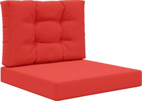 vidaXL Μαξιλάρι Καναπέ Εξωτερικού Χώρου 2 pcs Κόκκινο Πολυεστέρας