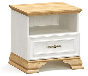 Κομοδίνο Jaden 173-000024 49x41x47 Golden Oak-White Antique Particle Board, Melamine