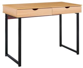 Η/Υ (2-συρτ) ΓΡΑΦΕΙΟ 100x48x75cm Μεταλ.Μαύρο/Φυσικό