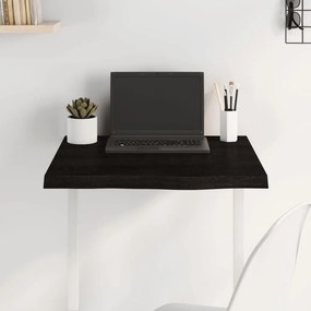 vidaXL Επιφάνεια Τραπεζιού Σκούρο Καφέ 60x60x(2-4)εκ Επεξ. Μασίφ Δρυς