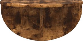 vidaXL Ράφι Τοίχου 2 τμχ. Καπνιστό Δρύς 48 x 24 x 24 εκ