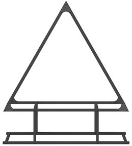 vidaXL Ράφι για καυσόξυλα Μαύρο 80x25x90 εκ. Ατσάλι ψυχρής έλασης