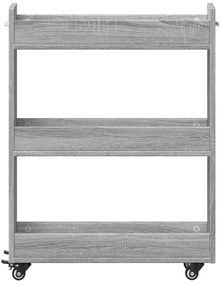 vidaXL Έπιπλο με Ρόδες Γκρι Sonoma 60x22x79 εκ. από Επεξεργασμένο Ξύλο