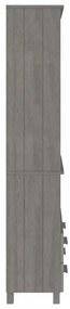 vidaXL Ντουλάπι HAMAR Ανοιχτό Γκρι από Μασίφ Ξύλο Πεύκου