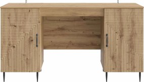vidaXL Γραφείο Artisan Δρυς 142,5 x 50 x 75 εκ. Επεξεργασμένο Ξύλο