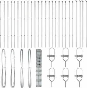 vidaXL Στύλος Περιφράξεων Γαλβανισμένο 50 x 1,2 m Ατσάλι