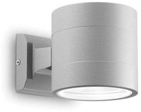 Φωτιστικό Τοίχου-Απλίκα Snif Round 061474 11x11x15,5cm 1xG9 40W IP54 Grey Ideal Lux