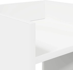 vidaXL Βάση φυτών με ράφι 2 pcs Λευκός 30 x 30 x 100 εκ