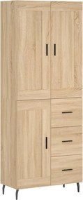 vidaXL Ντουλάπι Sonoma δρυς 69,5 x 34 x 180 εκ. από Επεξεργασμένο Ξύλο