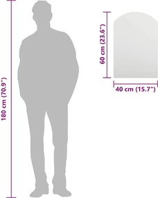 vidaXL Καθρέφτης 60 x 40 εκ. Γυάλινος