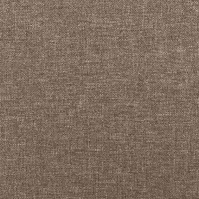 vidaXL Κρεβάτι Boxspring με Στρώμα Taupe 120x190 εκ. Υφασμάτινο