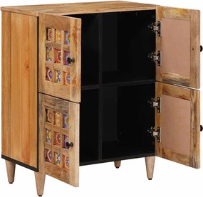 vidaXL Πλαϊνό γραφείο Φυσικό 60 x 33 x 75 cm Στερεό ξύλο μάνγκο