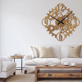 Ρολόι τοίχου  εσωτερικού χώρου ξύλινο clock2 - Clock2-Καστανιά, 0,60cmx0,60cm