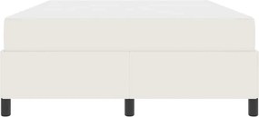 vidaXL Σκελετός Κρεβατιού με στρώμα Κρεμ 160 x 200 cm ύφασμα