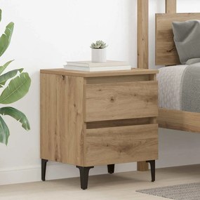 vidaXL Κομοδίνο Καλλιτεχνικό Δρυς 40x35x50 εκ. Επεξεργασμένο Ξύλο