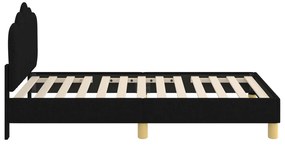 vidaXL Κρεβάτι Παιδικής Κρεβατοκάμαρας με Κεφαλάκι Μαύρο 80 x 160 cm