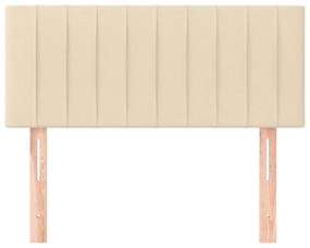 vidaXL Κεφαλάρι Κρεβατιού Κρεμ 100x5x78/88 εκ. Υφασμάτινο