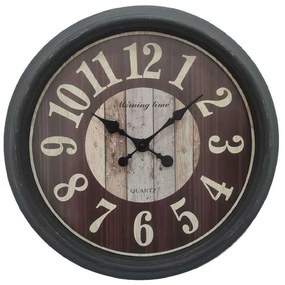 Ρολόι Τοίχου ROL622 55,4x55,4x5,2cm Grey Espiel Πολυρεσίνη