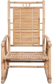 vidaXL Πολυθρόνα Kουνιστή από Μπαμπού με Μαξιλάρι