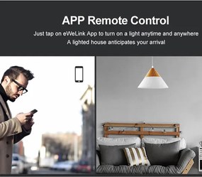 Μαύρος μονός διακόπτης SONOFF T3EU1C-TX-EU-R2 Wi-Fi Smart Wall Touch Button Switch