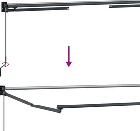 vidaXL Χειροκίνητη Ανακλινόμενη Σκίαση Λευκός 3,5 x 2 m