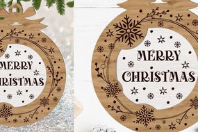 Σετ των 3 Intra απο ξύλο plywood 3mm-4mm πάχος Χριστουγεννιάτικο Στολίδι , Στολίδι C Δίασταση 8x8 cm INTRAFABR-109694917