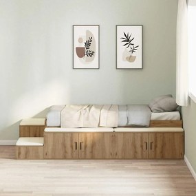 vidaXL Κρεβάτι με αποθηκευτικό χώρο artisan δρυς 244 x 127 x 53.5 εκ.