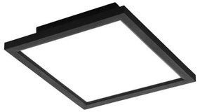 Φωτιστικό Οροφής-Πλαφονιέρα 99415 Salobrena-C Led 300X300 Black-White Eglo Αλουμίνιο, Πλαστικό