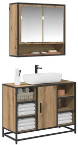 vidaXL Σετ Επίπλων Μπάνιου 2 pcs Artisan Oak Επεξεργασμένο ξύλο