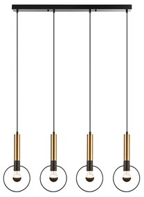 Φωτιστικό Κρεμαστο Aca HL39974P94BB MIRACOLO Μαύρο Ματ (Black Mat)