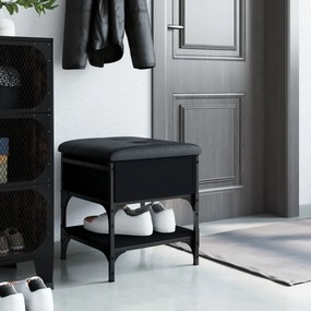vidaXL Παπουτσοθήκη Μαύρη 42x42x45 εκ. από Επεξεργασμένο Ξύλο