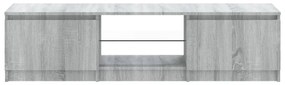 Έπιπλο Τηλεόρασης με LED Γκρι Sonoma 140 x 40 x 35,5 εκ. - Γκρι