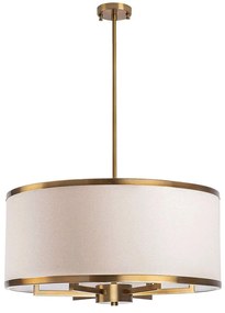 Φωτιστικό Οροφής Way 942FLG1372 60x60x83cm 6xE27 40W Cream-Gold Opviq