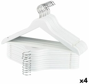 Σετ Kρεμαστρών Max Home Λευκό Ξύλο Χάλυβας 44,5 x 23 x 1 cm 20 Τεμάχια (4 Μονάδες)